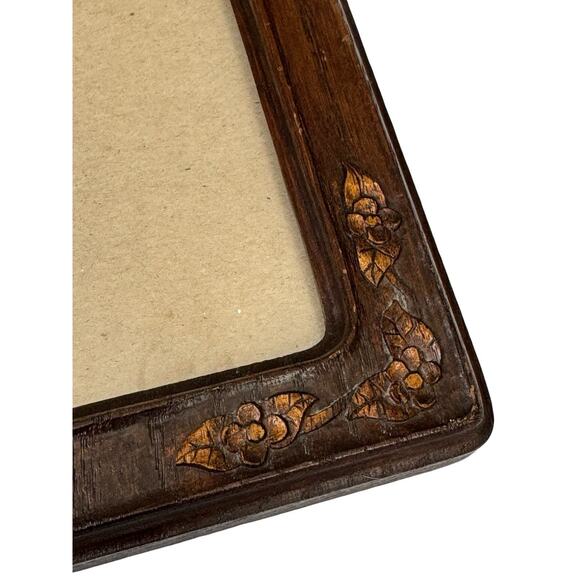 Vintage Collage Picture Frame Multi Opening Dark Wood Gold Details Ornate Photo - Picture 5 of 13